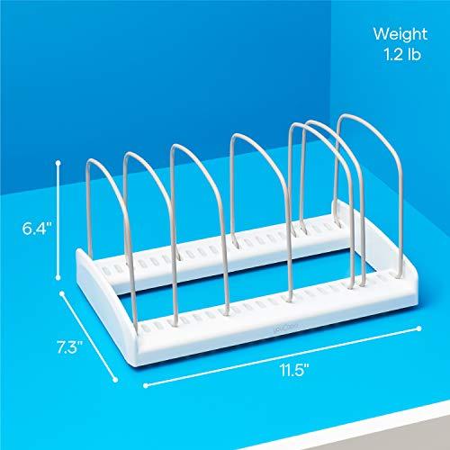 YouCopia YouCopia StoreMore Adjustable Bakeware Rack, Cookie Sheet Baking Pan and Tray Organizer for Kitchen Cabinet and Pantry Storage, Standard, White