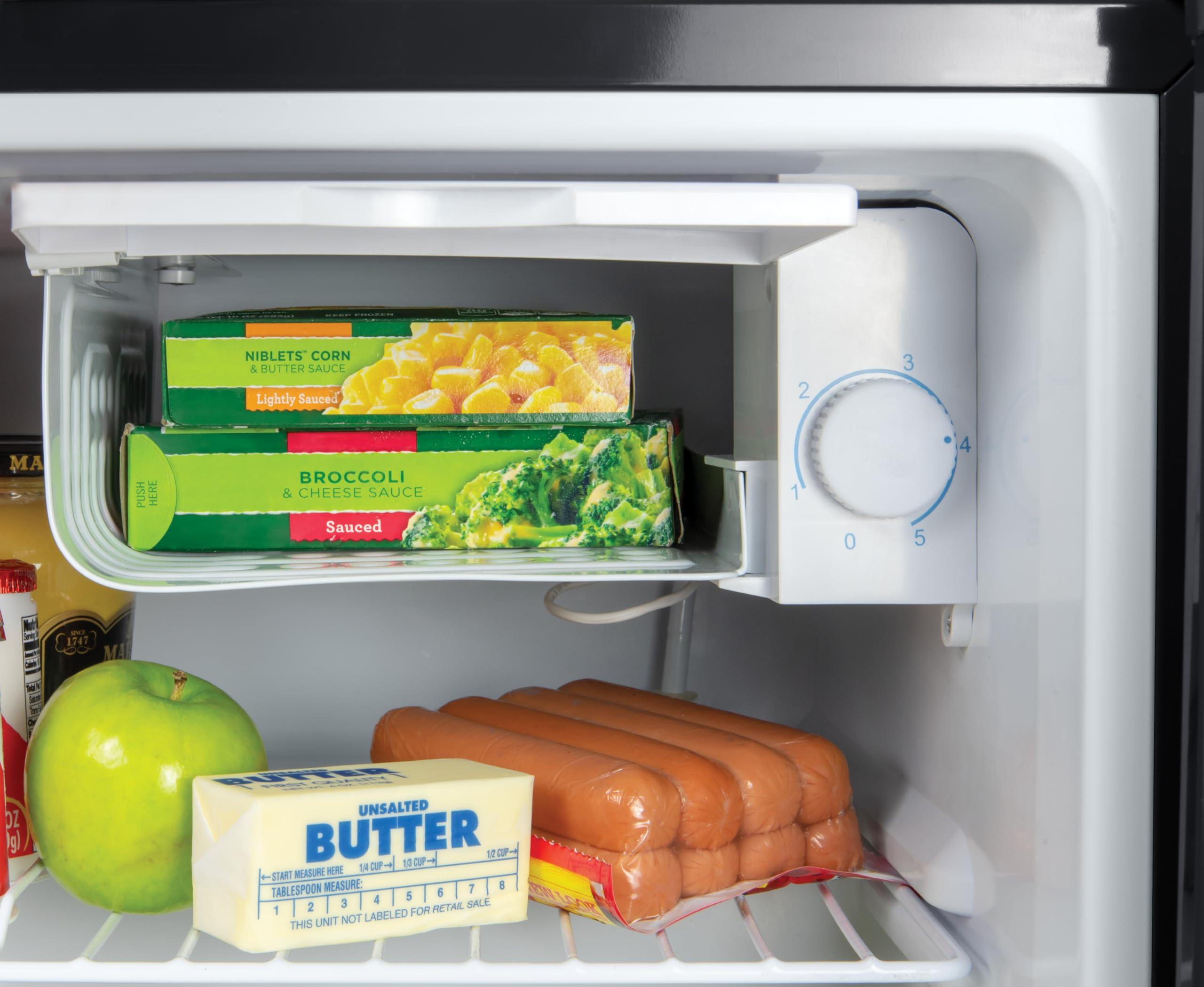 Igloo Igloo 1.6 Cu.Ft. Compact Refrigerator, Adjustable Thermostat, Glass Shelves, Includes Scraper, Ice Cube Freezer Drip Tray, Platinum