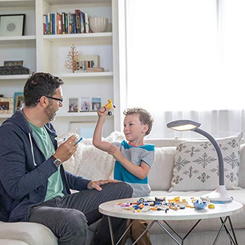 Verilux Verilux SmartLight Full Spectrum LED Desk Lamp with Adjustable Brightness, Flexible Gooseneck and Integrated USB Charging Port - Reduces Eye Strain and Fatigue - Ideal for Readers, Artists, Crafters
