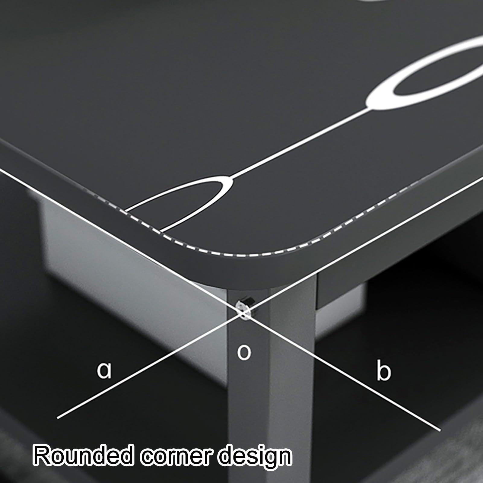 SKINII Coffee Table Square Coffee Tables Simple Modern Center Table for Living Room Home Office, for Storage and Display 2 Tier Sofa Table, Sturdy and Easy Assembly