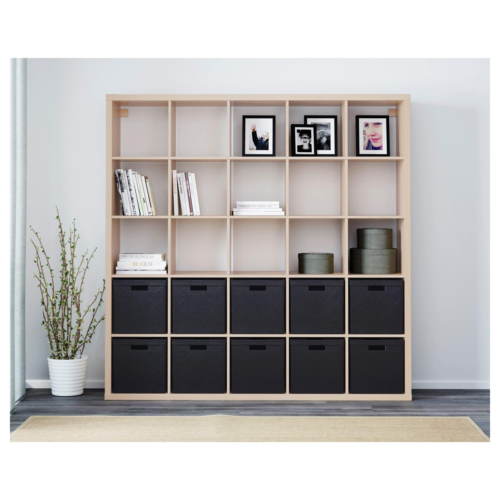 IKEA Ikea KALLAX shelving unit, 182x182 cm, white stained oak effect