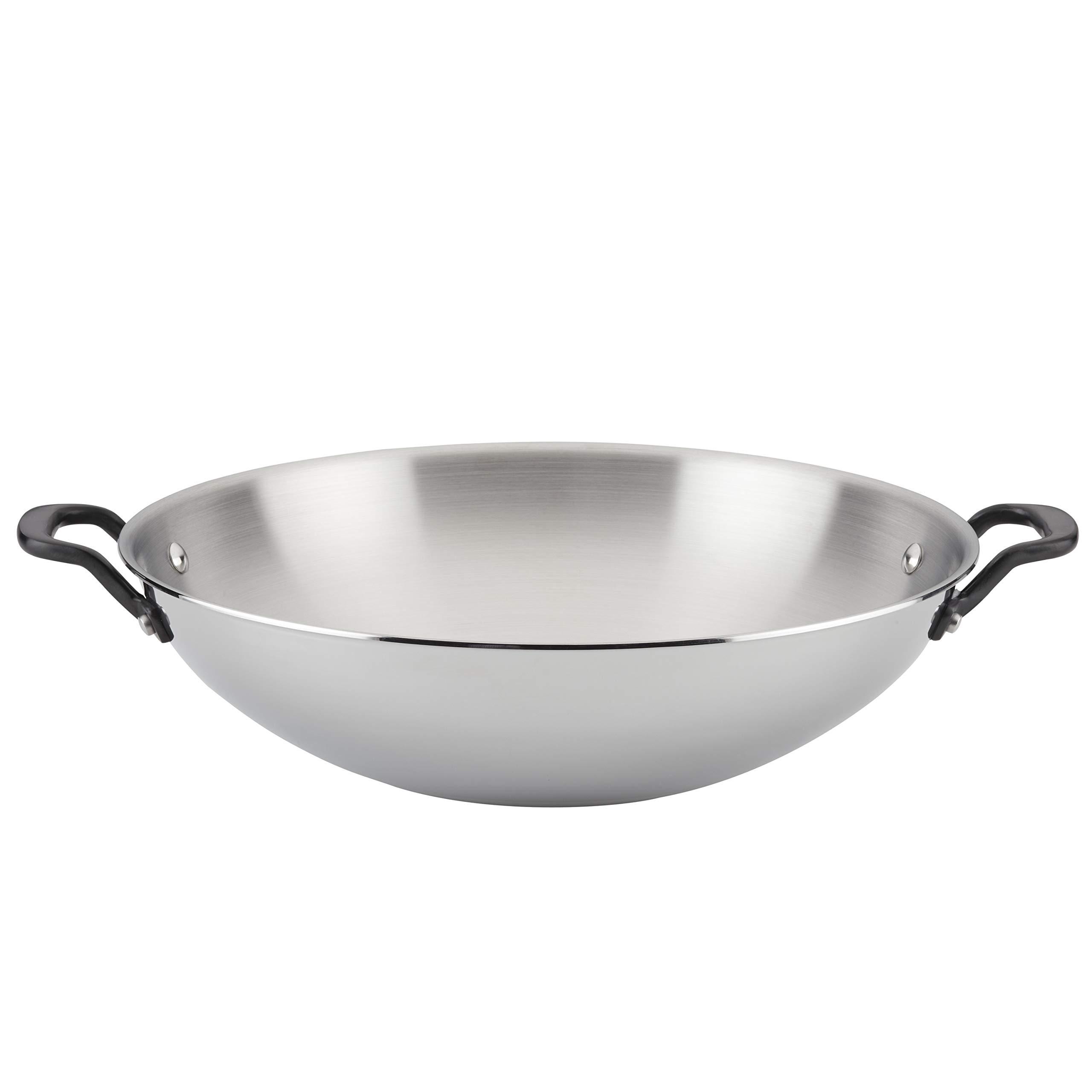 KitchenAid KitchenAid 5-Ply Clad Polished Stainless Steel Wok,15 Inch