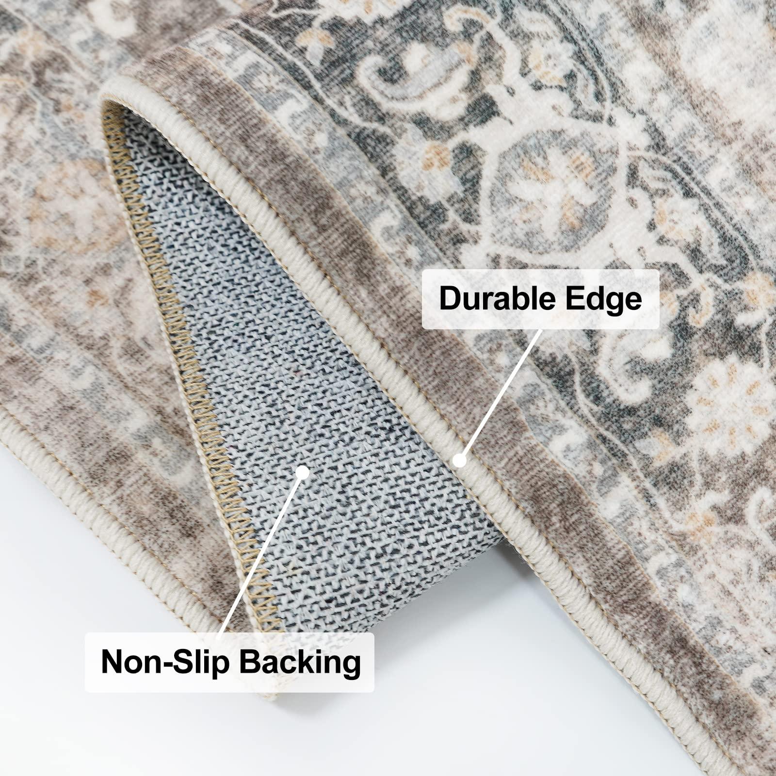 YOUFORTONG YOUFORTONG Washable 9x12 Area Rug: Rugs for Living Room Ultra Soft Carpet for Bedroom Waterproof Rug Non Slip Rugs for Hardwood Floors (Beige, 9x12)