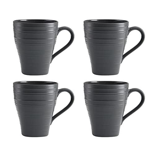 Mikasa Mikasa Swirl Square Graphite 16 Piece Dinnerware Set, Service for 4