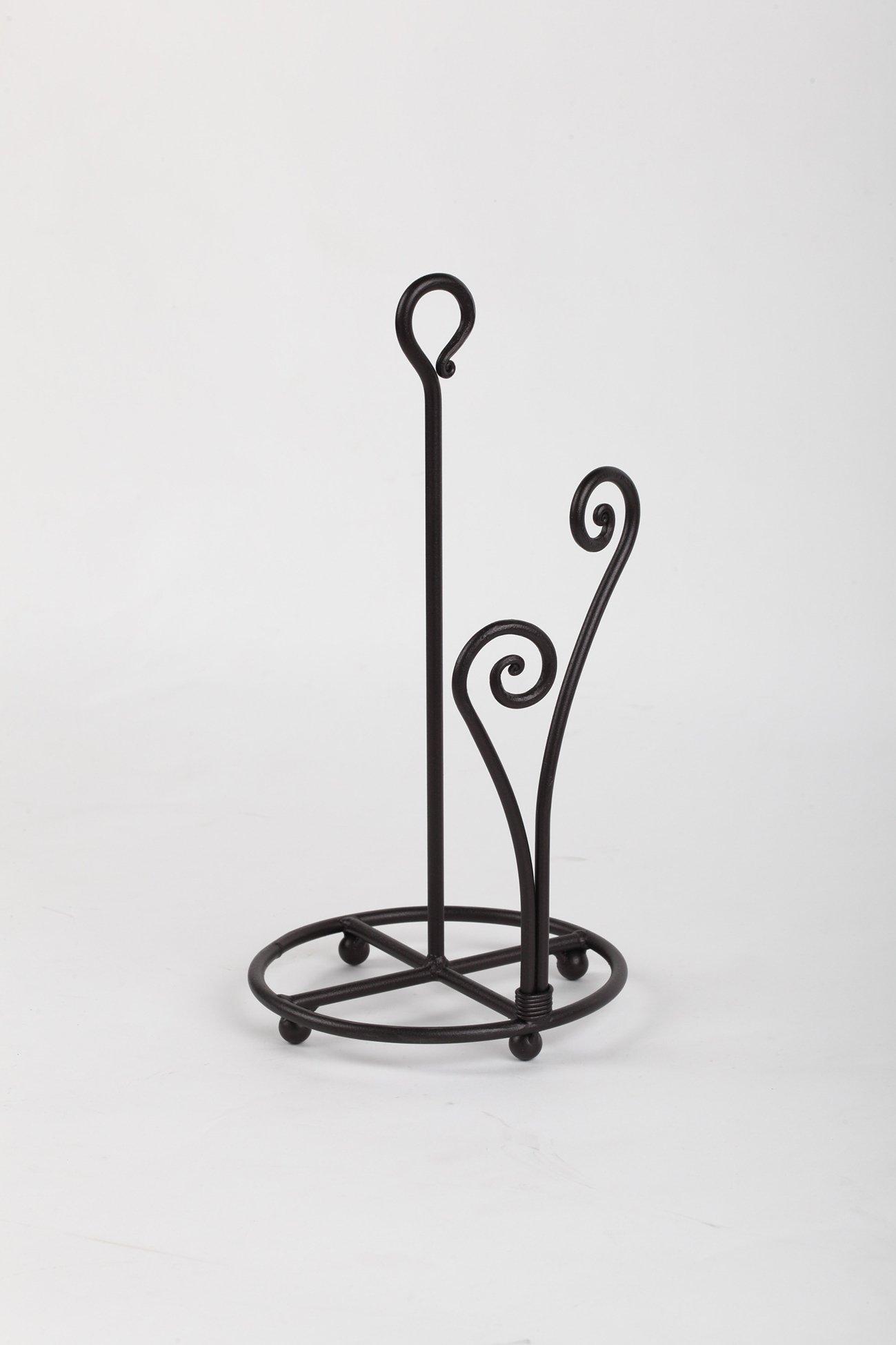 RTZEN RTZEN Matte Black Paper Towel Holder Countertop - Decorative Farmhouse Paper Towel Roll Holder - Rustic Metal Modern Stand for Kitchen or Bathroom (Heart Shaped)