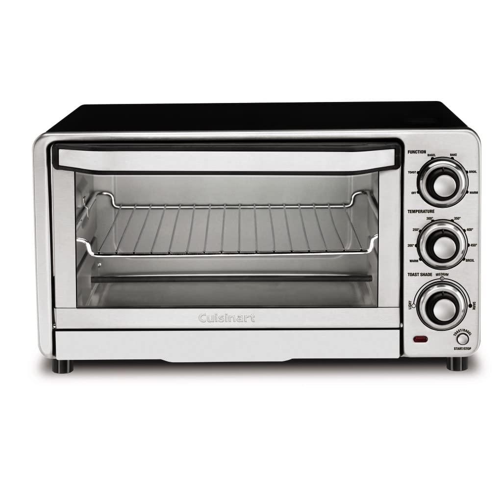Cuisinart Cuisinart TOB-40N Custom Classic Toaster Oven Broiler, 17 Inch, Black & CPT-160 Metal Classic 2-Slice Toaster, Brushed Stainless