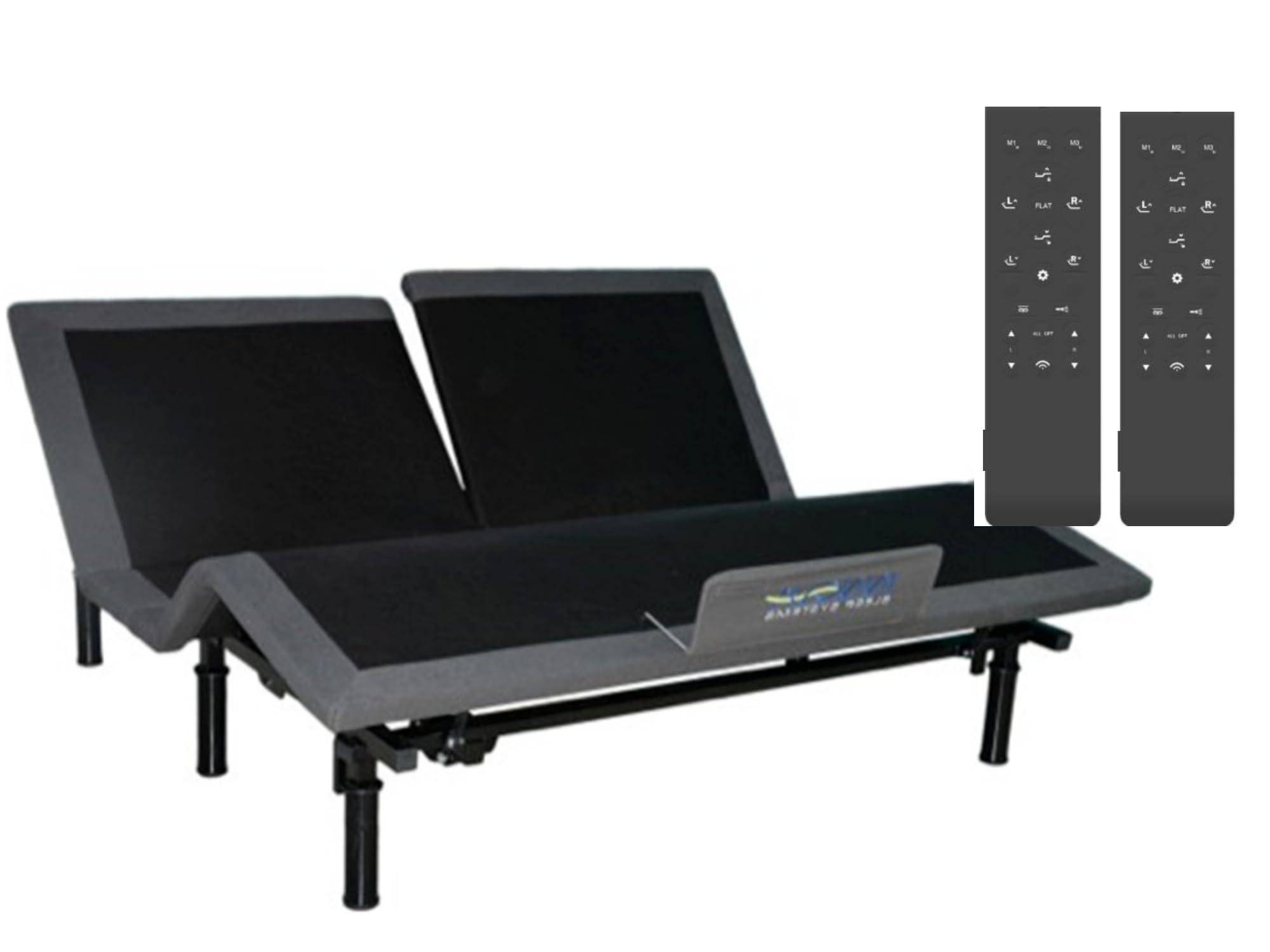 New Rooms King Split Head Adjustable Bed with Massage and Zero Gravity. Designed for Flex Head, Split Head, or Flex Top Mattresses Y