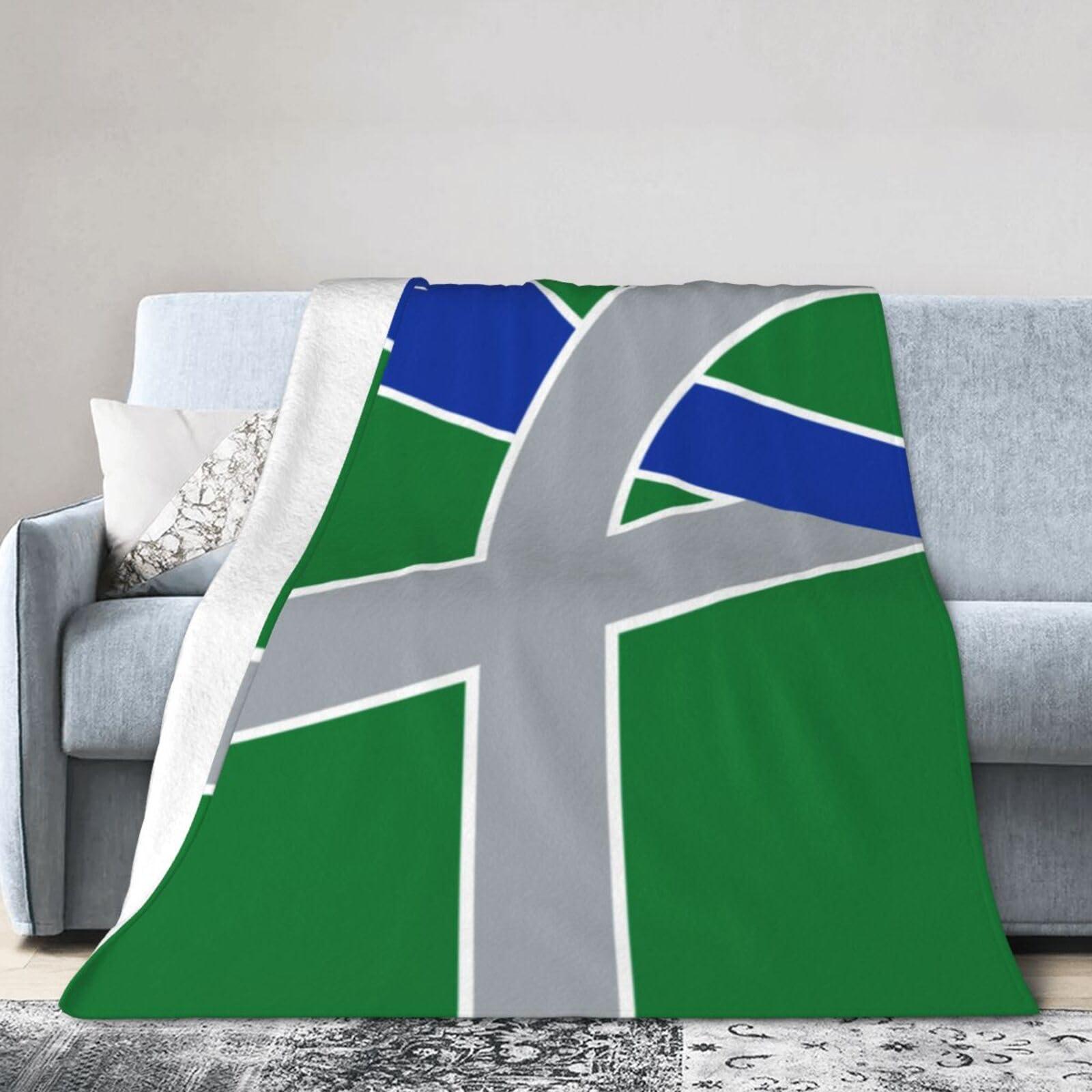 SIYTUAU Flag of Albany, Oregon Throw Blanket for Couch 40\"x30\" Cozy Soft Sofa Chair Bed Throw Blankets Flannel Blanket