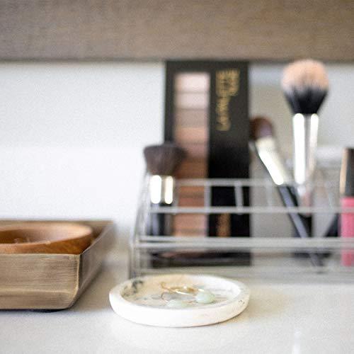 Design Ideas Design Ideas Lookers Makeup Organizer, Soft Vinyl and Steel Organizer, 12 Compartment Storage, Clear