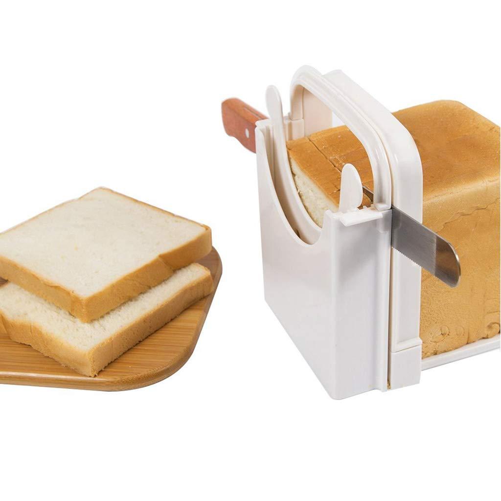 DSDecor DSDecor Bread Slicer Foldable Bread Cutting Guide with 5 Slice Thicknesses Mold, Bread Bagel Loaf Sandwich Cutter Slicer