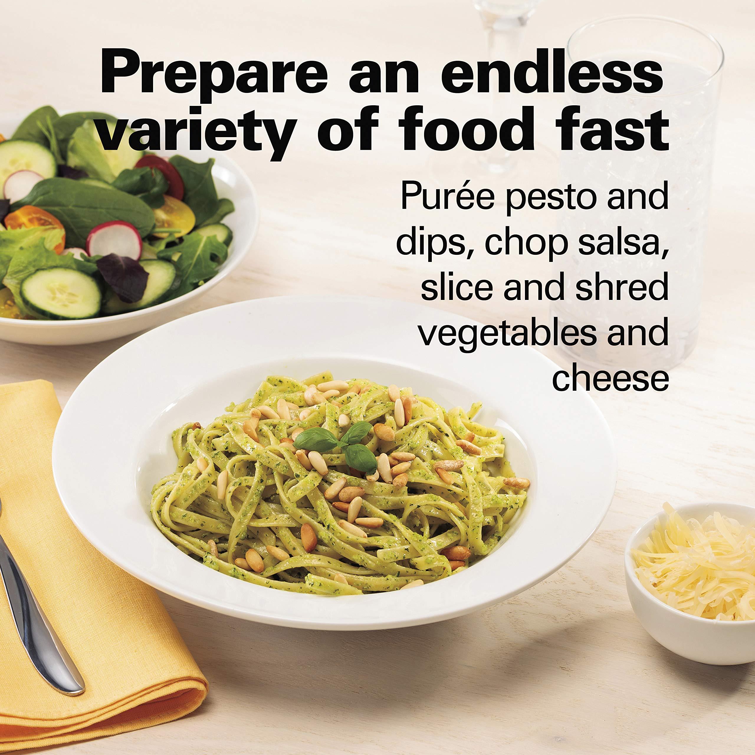 Hamilton Beach Hamilton Beach Food Processor & Vegetable Chopper for Slicing, Shredding, Mincing, and Puree, 8 Cup, Black