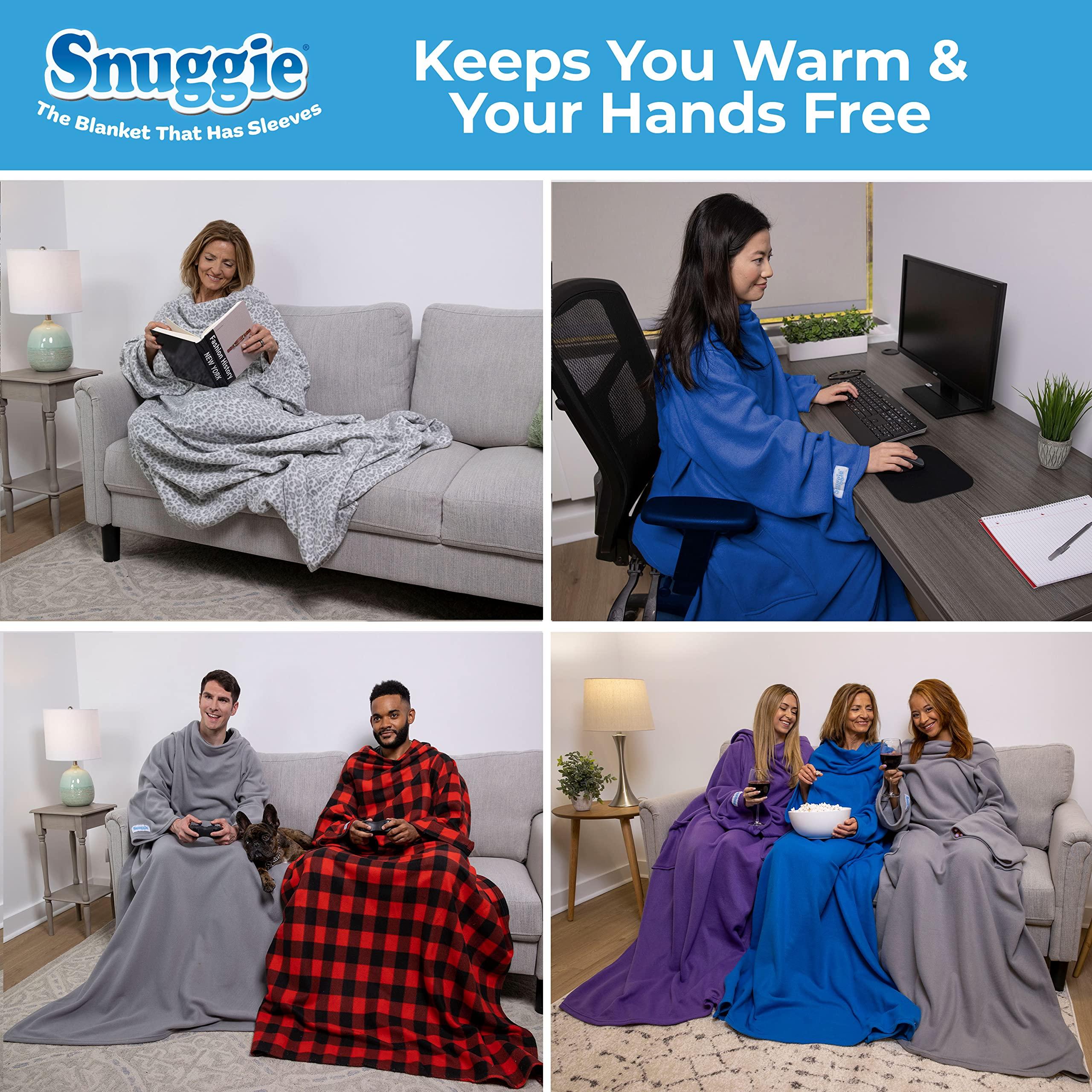 Snuggie Snuggie The Original Wearable Blanket with Sleeves & Pockets for Adults| Functional Warm Cozy Super Soft Fleece| As Seen on TV Purple
