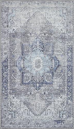 RugOver RugOver Machine Washable Area Rug, Pet-Friendly and Non-Slip Indoor Carpet for Kitchen, Bathroom, Living Room, Home Floor Decoration(Seal/Space, 6'3" x 9'6")