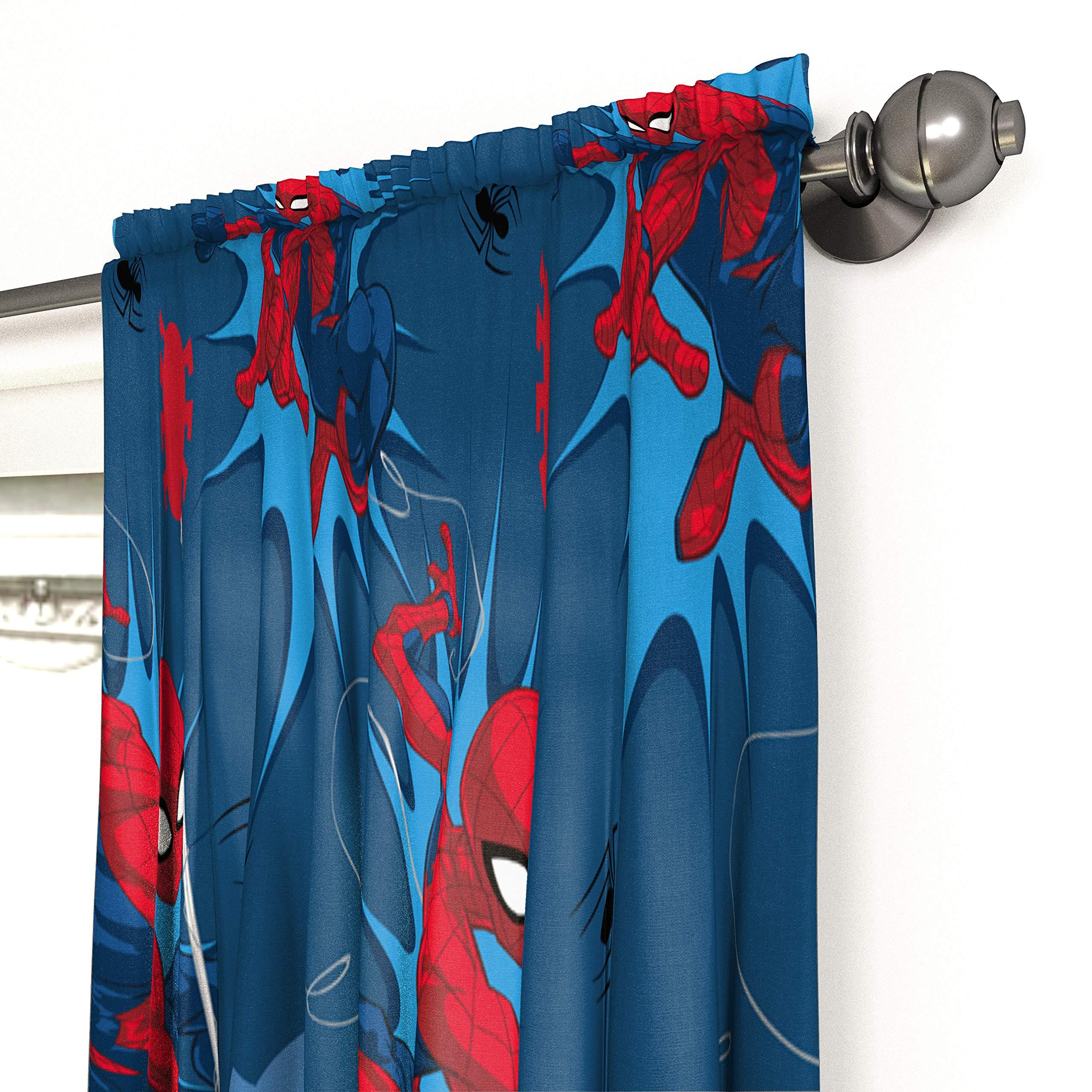 Jay Franco Jay Franco Marvel Spiderman Webbed Wonder Twin Bed Set and Spidey Daze Drapes Bundle