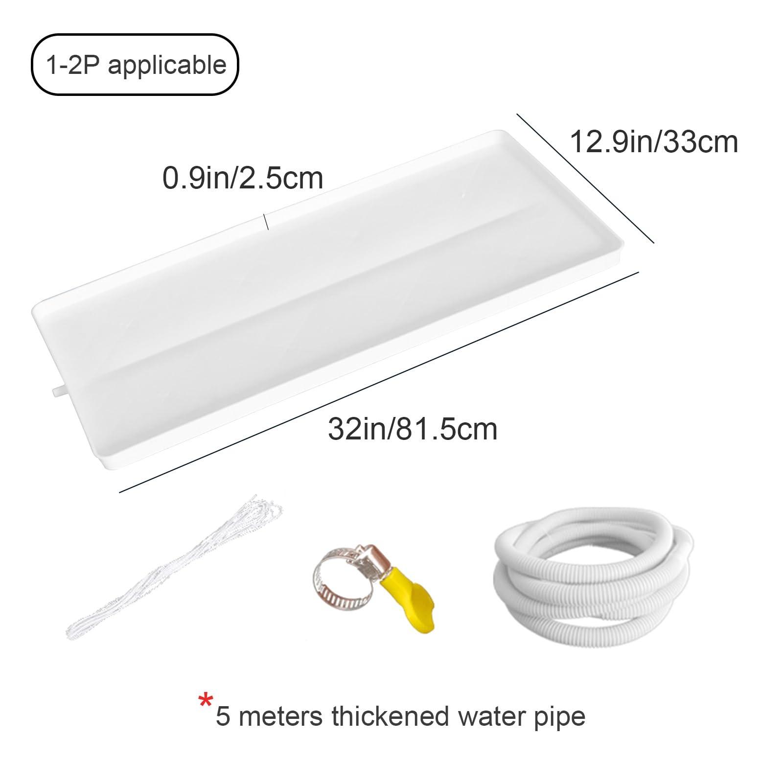 WHYATT Air Conditioner Drip Pan, Condensate Water Collector, Air Conditioner Drain Hose, Air Conditioner Indoor/Outdoor Unit Water Collecting And Drainage Pan Universal AC Drain Kit Plastic Water Catcher ( S