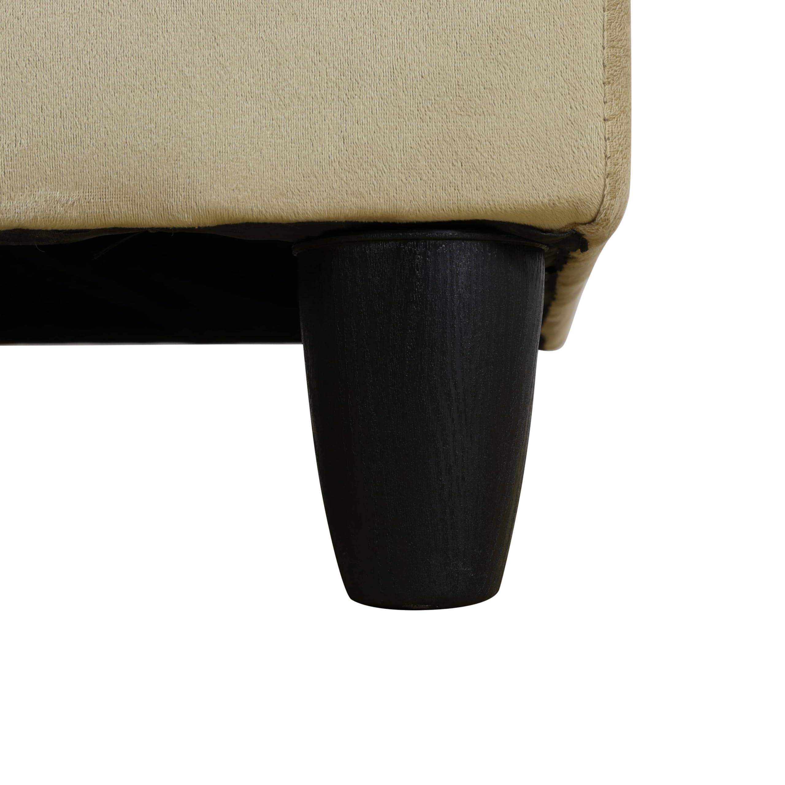 LOPOO LOPOO 3 Piece L-Shaped Sectional Sofa with 66.5'' Right Chaise Lounge, Storage Ottoman & Throw Pillows, 97'' Living Room Set, 5 Seat Upholstered Modular Sectional Couch for Apartment Beige Microfiber