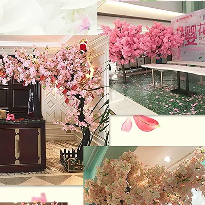 DEKIST Cherry Blossom Artificial Tree DIY Handmade Pink Tree Indoor Outdoor Home Office Party Wedding 2.52.5m/8.28.2ft