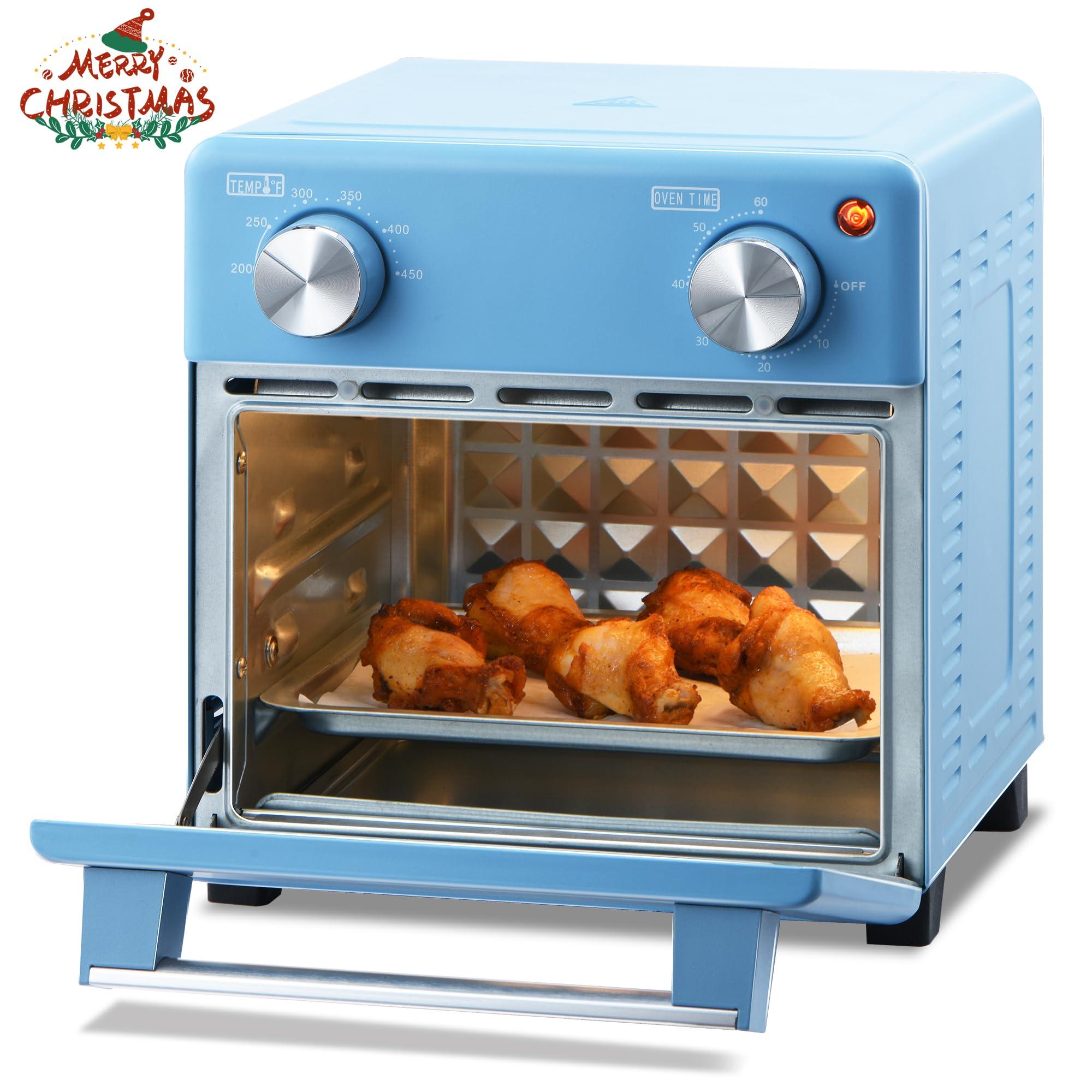 OSAMKO OSAMKO 5-in-1 Air Fryer Toaster Oven Combo, 8L Air Fryer Convection Toaster with Fast Preheat, Air Fry, Bake, Grill, Broil, Heat, Blue