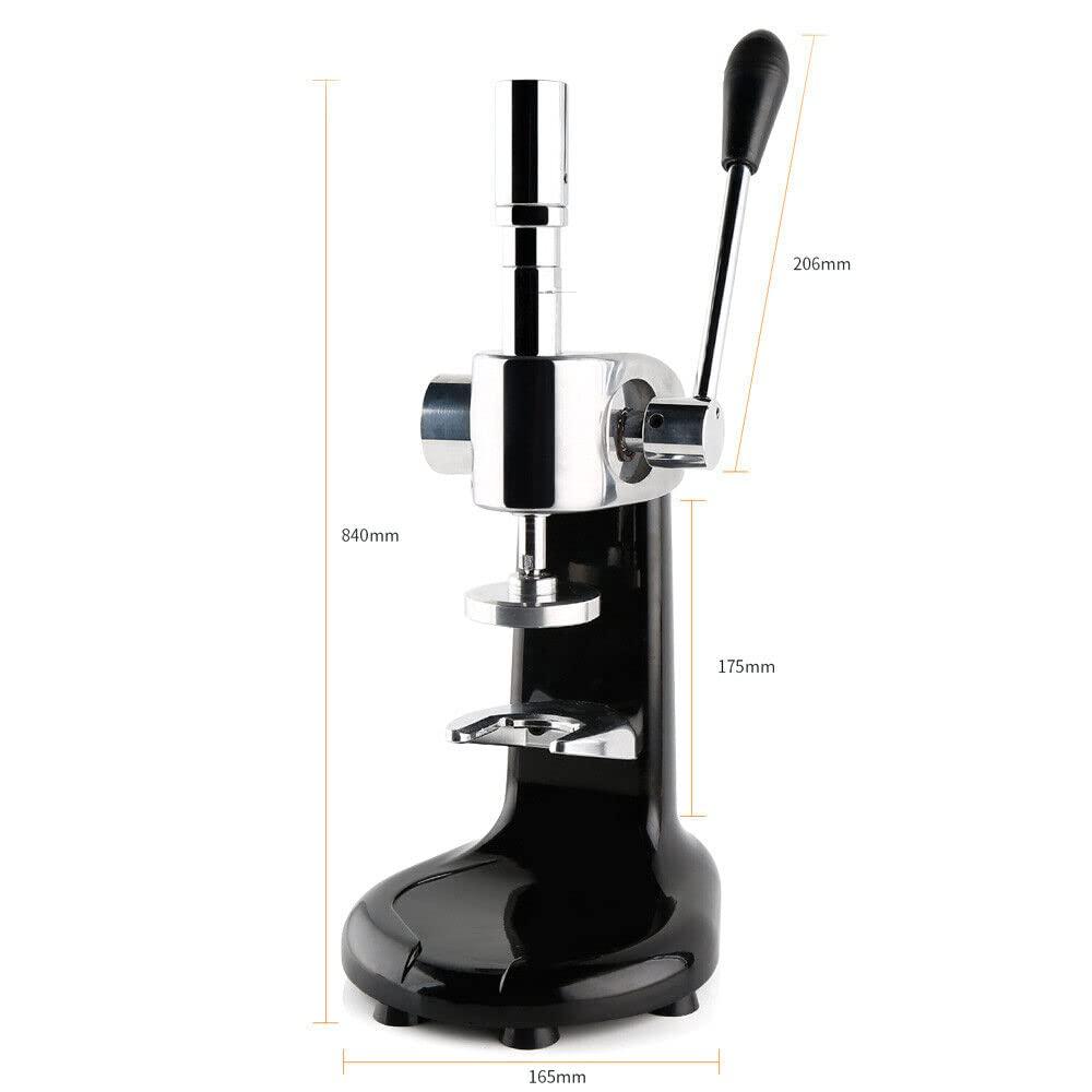 GDAE10 Coffee Bean Press Tamper, Commercial Stainless Steel Manual Coffee Tamper Dynamometric Tamper Coffee Tamper with Non-slip Mat for Coffee Shop Home,Black