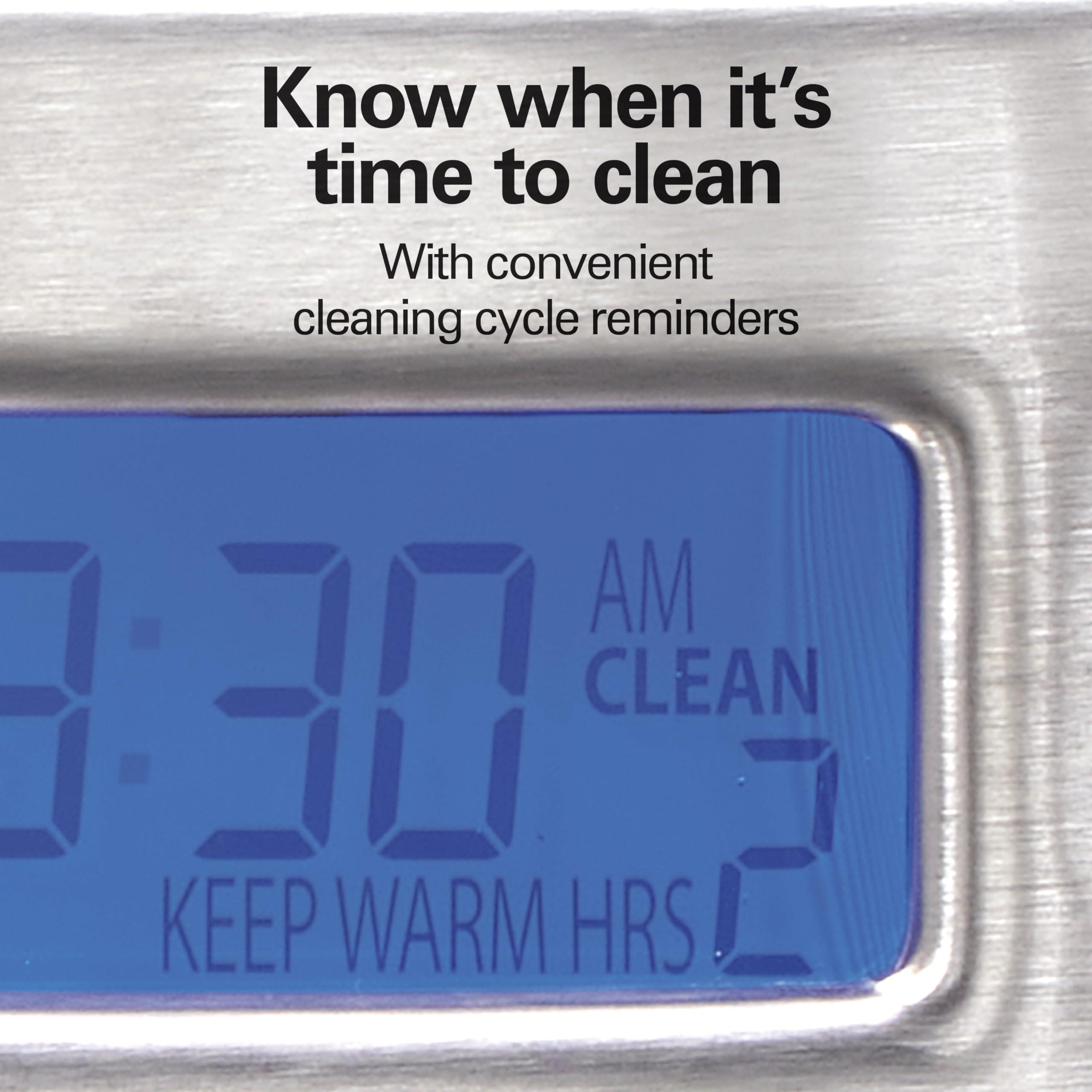 Hamilton Beach Hamilton Beach One Press Programmable Dispensing Drip Coffee Maker with 12 Cup Internal Brew Pot, Removable Water Reservoir, Black & Stainless Steel (48465)