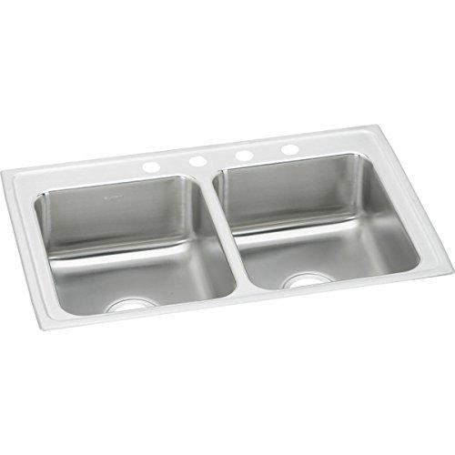 Elkay Elkay Lustertone Classic LR33214 Equal Double Bowl Drop-In Stainless Steel Sink