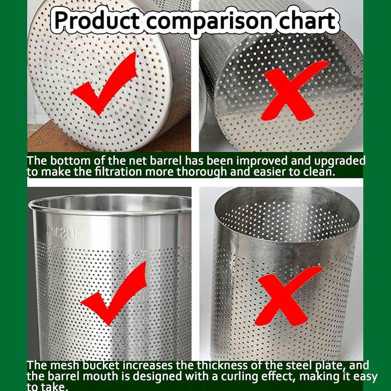 FYLFANYAN FYLFANYAN Fruit Wine Press, Homemade Beer Elaboration Tool, Stainless Steel Cider Press with Hydraulic for Cider, Supplies and Equipment for The Elaboration of Grape Wine ~/