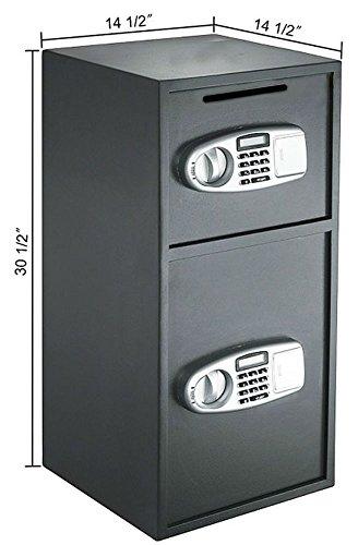 Unknown Digital Double Door Gun Safe Depository Drop Box Gun Safes Cash Office Security Lock by Empire Discount
