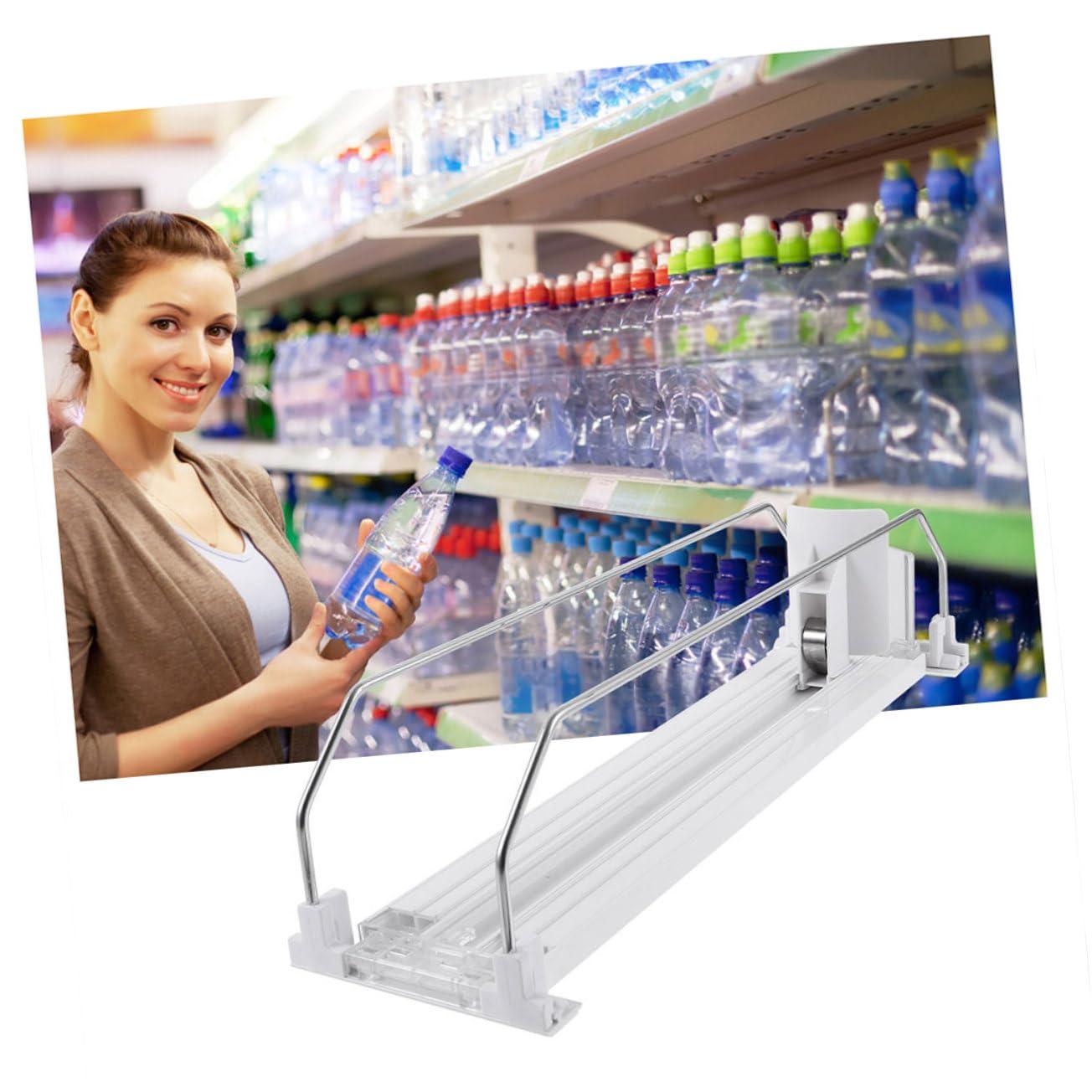 Hemoton Hemoton Supermarket Shelf Pusher Beverage Dispenser Drink Automatic Replenishment Organizer 300 Bottle Sliding Organizer for Efficient Drink Display