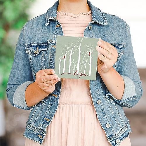 Simply Said, INC Simply Said, INC Small Talk Christmas Sign - Hope Cardinals - Christmas Cardinal Decor - Christmas Birds Decoration - Winter Red Cardinal Art - 5.25 x 5.25 inches STS2182