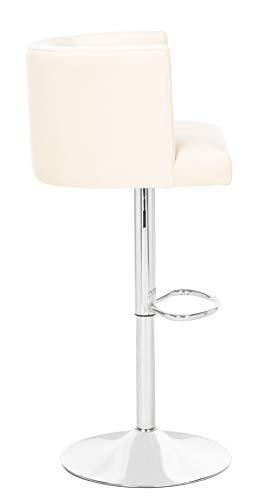 Safavieh Safavieh Couture Zayna Glam Cream Velvet 26.8\"-35\" Adjustable Bar Stool Barstool,