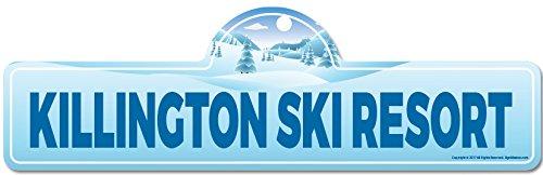 SignMission Killington Ski Resort Street Sign | Indoor/Outdoor | Skiing, Skier, Snowboarder, Dcor for Ski Lodge, Cabin, Mountian House | SignMission Personalized Gift