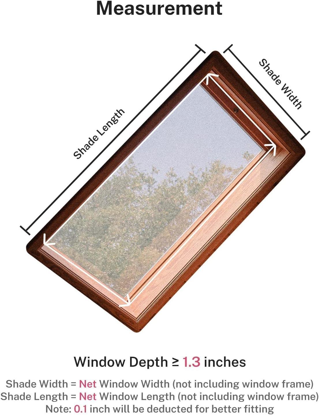 Keego Keego Shade Cordless Free Stop Blinds for Skylight Single Cell Honeycomb Window Shade for Skylight Thermal Insulation Energy Saving Privacy Blind, Blackout, Coffee, 42w x 56h