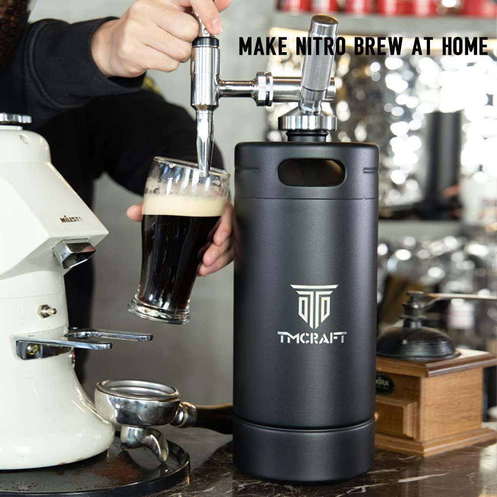 TMCRAFT TMCRAFT 128oz Nitro Cold Brew Coffee Maker, Home Brew Coffee Keg with Stainless Steel Stout Creamer Faucet & Pressure Relieving Valve