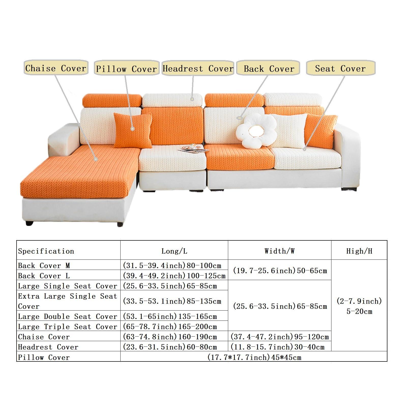 Yoovat Yoovat Magic Sofa Covers Soothing Home Sofa Cushion Covers Sofa Hero Covers for Couch Magic Couch Covers Stretch Slipcovers for Couches and Sofas (Wheat-Green,Large Triple Seat Cover)