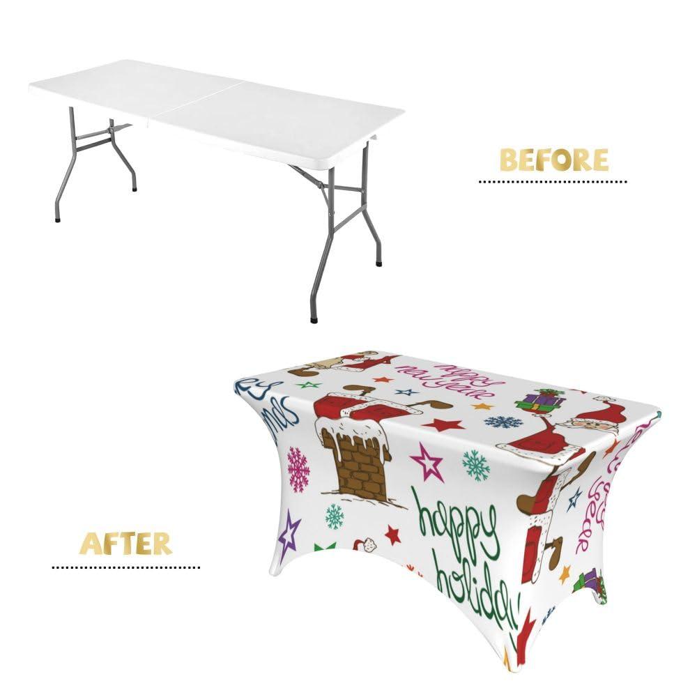 GSORIOP GSORIOP Custom Tablecloth with Business Logo Text, Personalized Table Cloth Customized Fitted Table Cloth Rectangle Polyester Table Covers for Events Birthday Wedding Anniversary, White-4FT