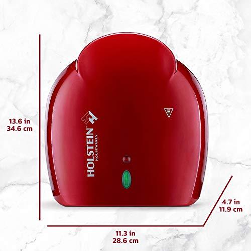 Holstein Housewares Holstein Housewares Non-Stick 6-Section Multi-Food Maker - Arepas, Mini Pancakes, Corncakes and More, 6-PC, Metallic Red