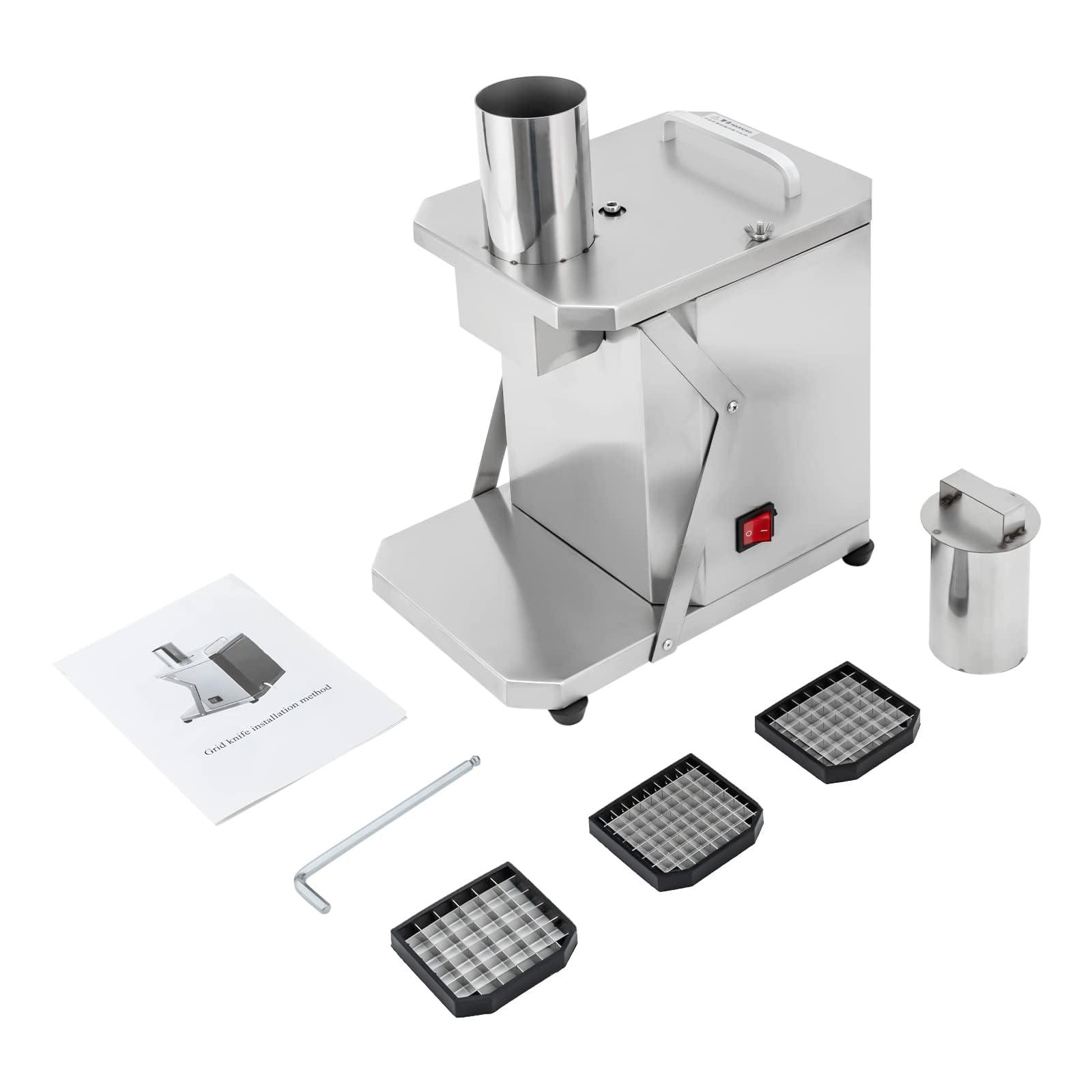 Treliamd Treliamd Electric Chopper Vegetable Dicer, 3 in 1 Commercial Vegetable Slicer Shredder, Automatic Potato Onion Carrot Dicing Cube Cutting Machine Vegetable Chopper for Commercial Home Use