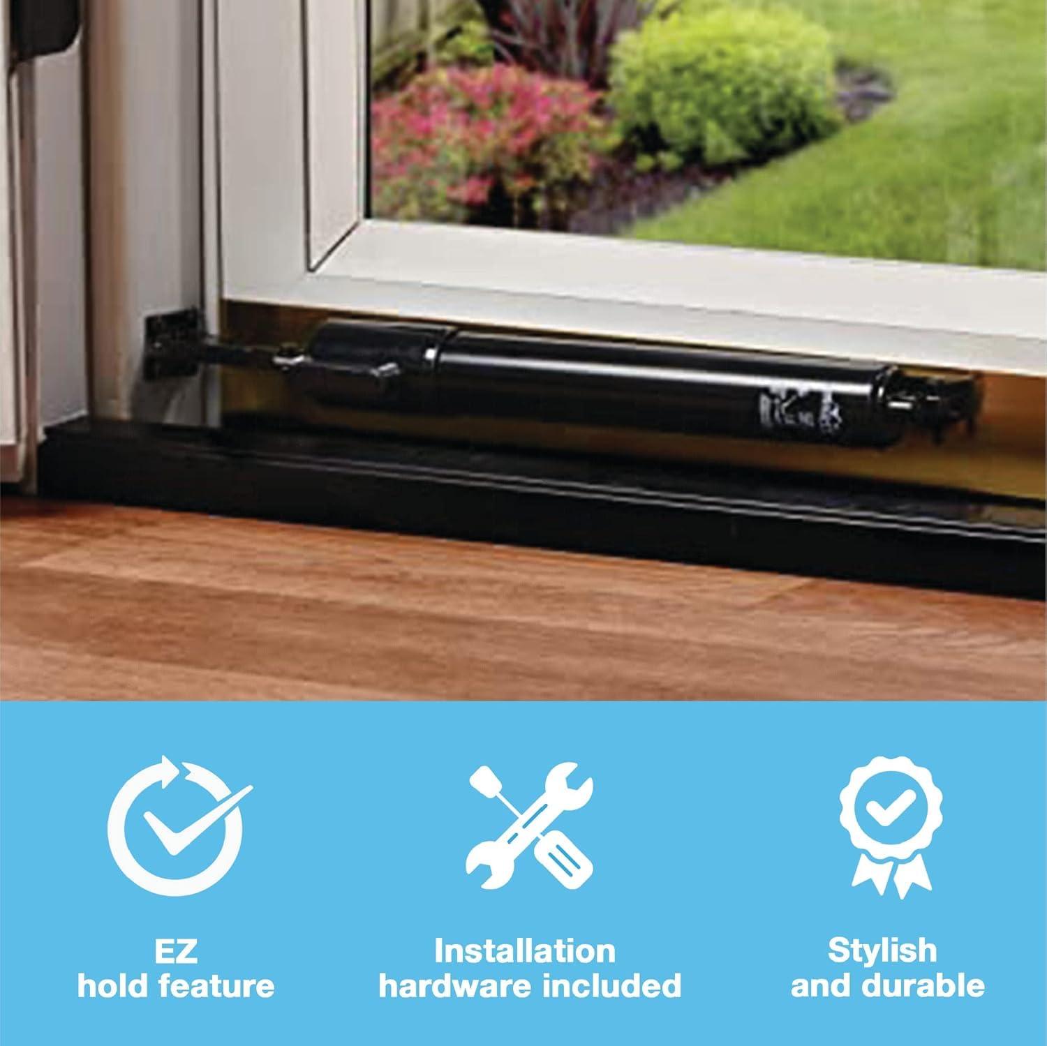 Wright Products Wright Products V2012BL Heavy Duty Tap-N-Go Pneumatic Closer, Black