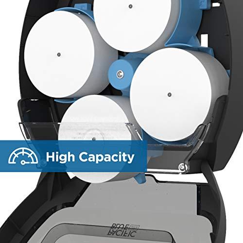 Georgia-Pacific Georgia-Pacific Blue Ultra 4-Roll Coreless Toilet Paper Dispenser by PRO , Smoke, 56602, 17.20\" W x 5.50\" D x 16.00\" H