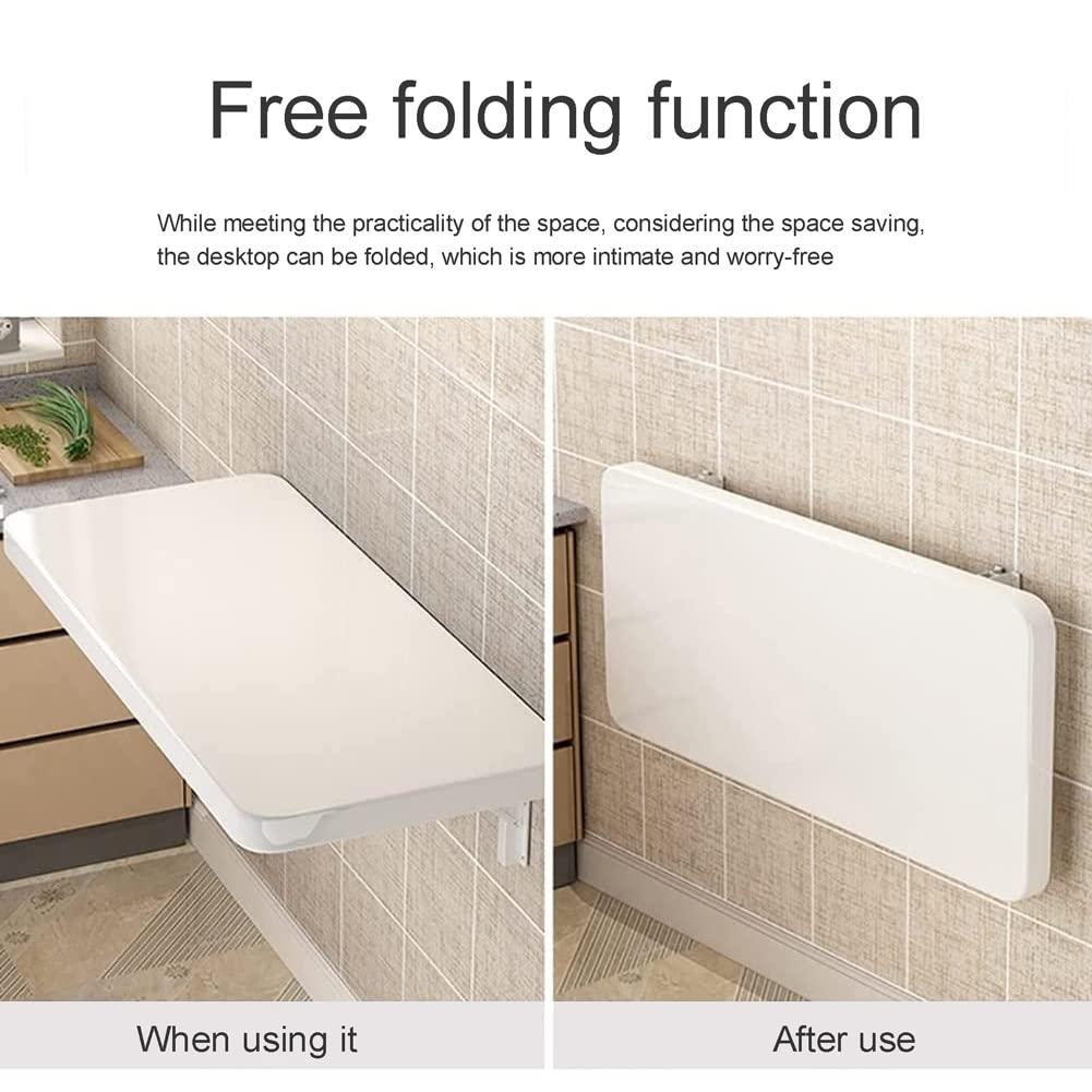 OVOGGPAN Laundry Folding Table, fold down table, Wall Mounted Folding Table, Folding Kitchen Table, laundry room folding station, Laundry Table Foldable With Bracket , Wall Shelf Computer Desks Workstations (