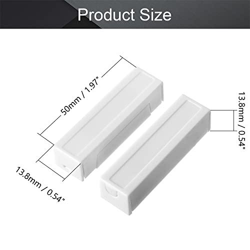 Fielect Fielect MC-44b Surface Mount Wired NC Door Contact Sensor Alarm Magnetic Reed Switch White