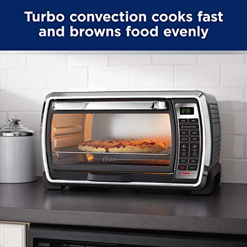 Oster Oster Toaster Oven | Digital Convection Oven, Large 6-Slice Capacity, Black/Polished Stainless