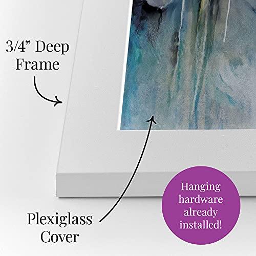 CANVAS ON DEMAND Salt Lake Temple, Pink Sunrise, Salt White Framed Art Print, Utah Artwork