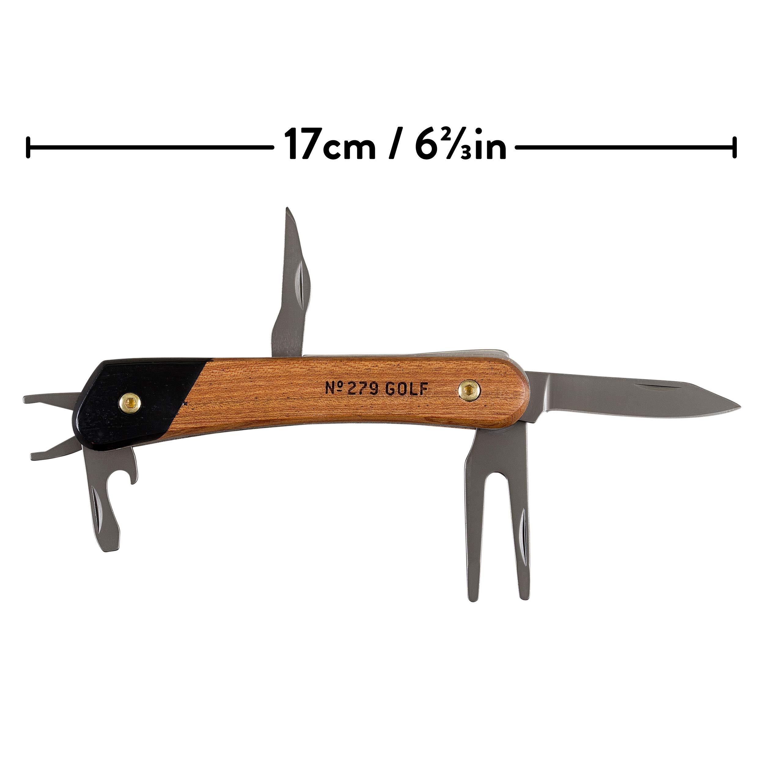 Gentlemen\'s Hardware Gentlemen\'s Hardware Wood-Handled Multi-Tool, 5-in-1, Golf Buddy