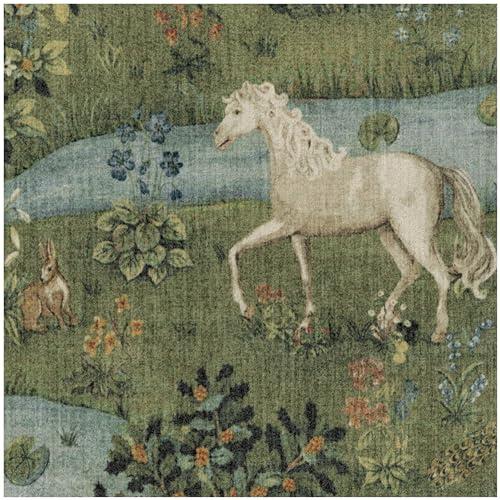 RUGGABLE RUGGABLE x Morris & Co Washable 4x6 Area Rug, Owl & Willow Green, Premium Rugs for Living Room, Bedroom, Kitchen, Office, Classroom with Gripper Non Slip Pad