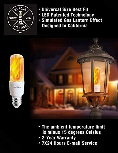 HoogaLife HoogaLife LED Flame Effect Light Bulbs - E26 LED Bulb with Gravity Sensor Flame Night Bulb for Holiday Gifts Home Hotel Bar Party Decoration (2 Pack)