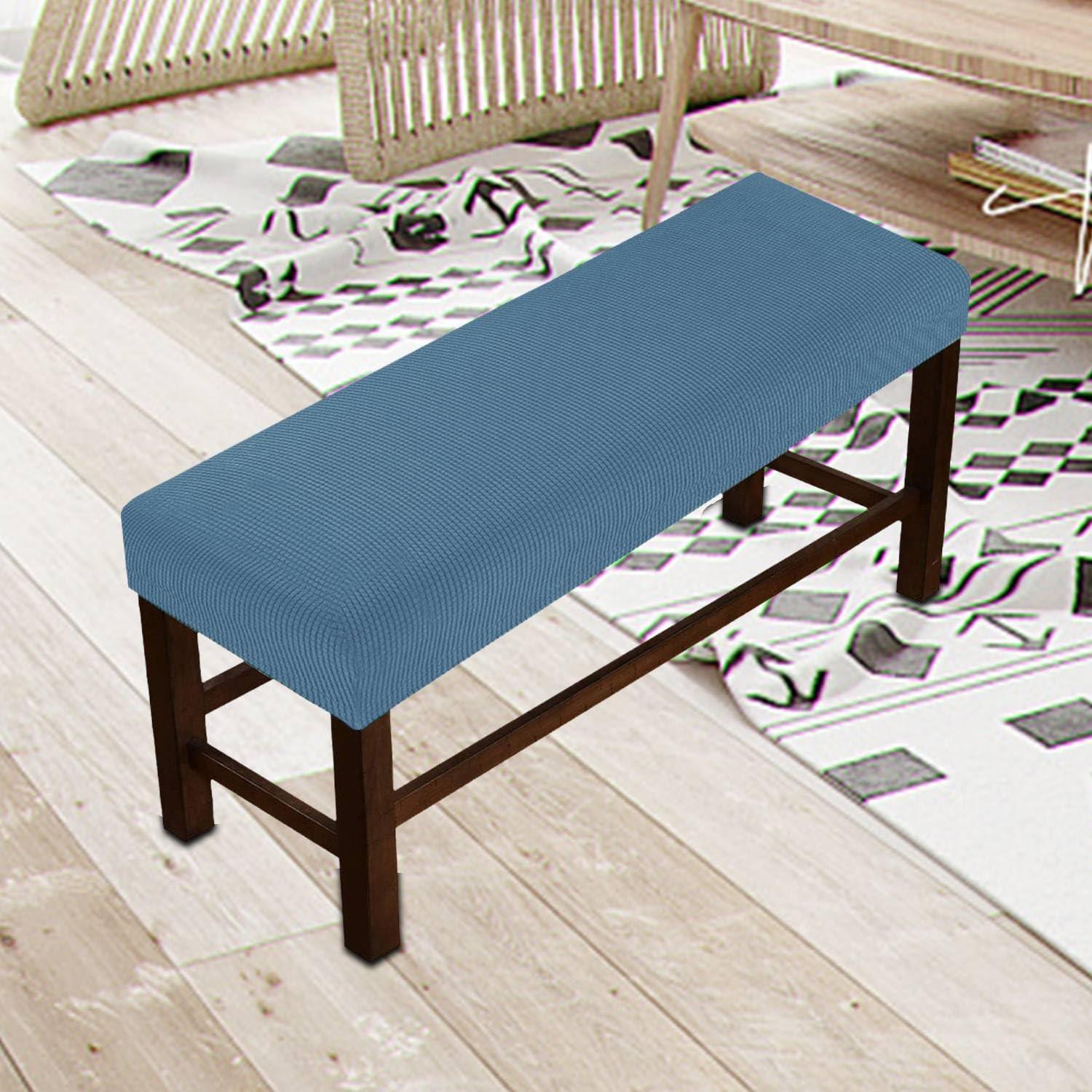 BRYER Bench Covers for Dining Room Kitchen Dinner Table, Removable Washable Bench Slipcover Seat Protector Cover for Cushion Chair Bedroom,Green,L