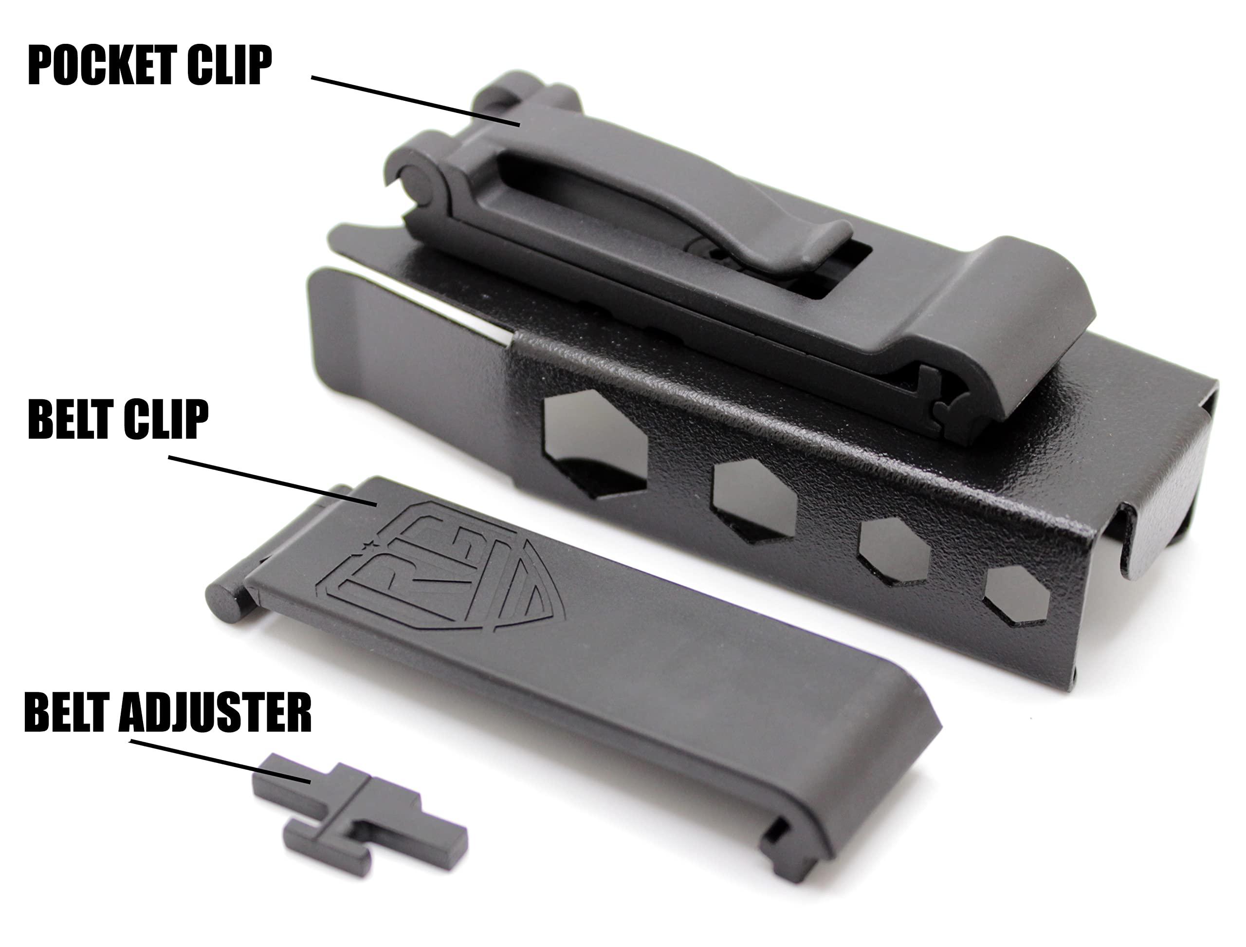 RG RAE GEAR RECOGNIZE , ASSESS , EXECUTE RAE Gear Wave Plus/New Wave Sheath Compatible with leatherman Tools - Universal Belt Size & ROTATABLE Belt Clip (Tool NOT Included)