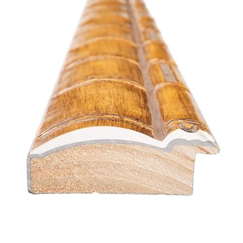 CustomPictureFrames.com 18x36 Frame Bamboo Natural Wood Beige Solid Wood Picture Frame | 3 Inch Moulding Width | Picture Frame Complete with UV Acrylic Plexiglass, Foam Board Backing & Hanging Hardware