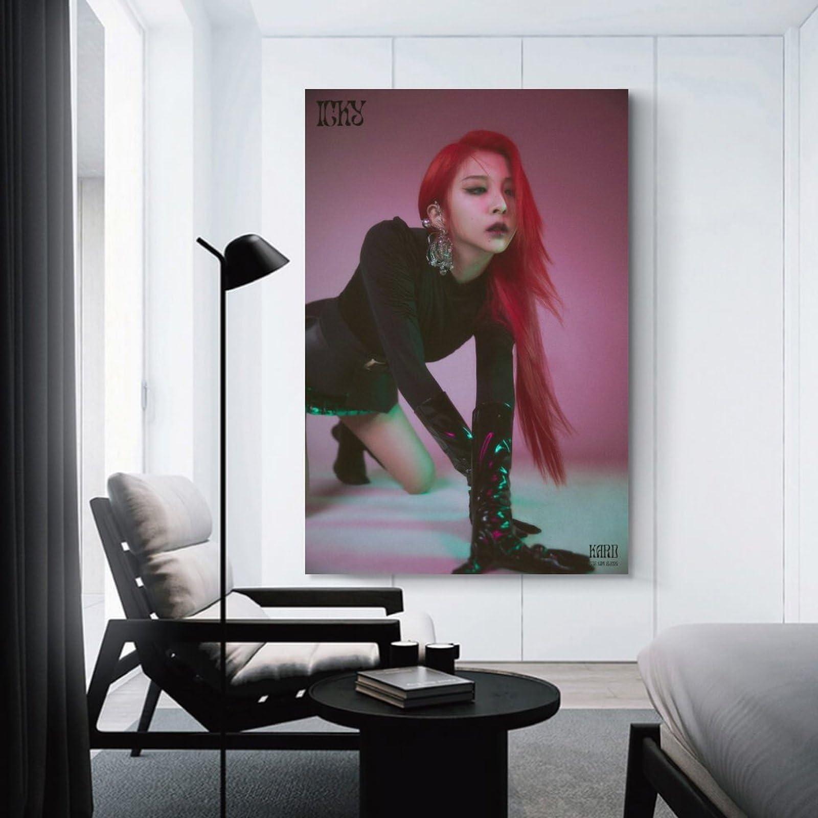 HomeLoft Basics JIWOO KARD Kpop ICKY Group Korea KPOP ARTIST Poster Decorative Painting Canvas Wall Art Living Room Posters Bedroom Painting 20x30inch(50x75cm)